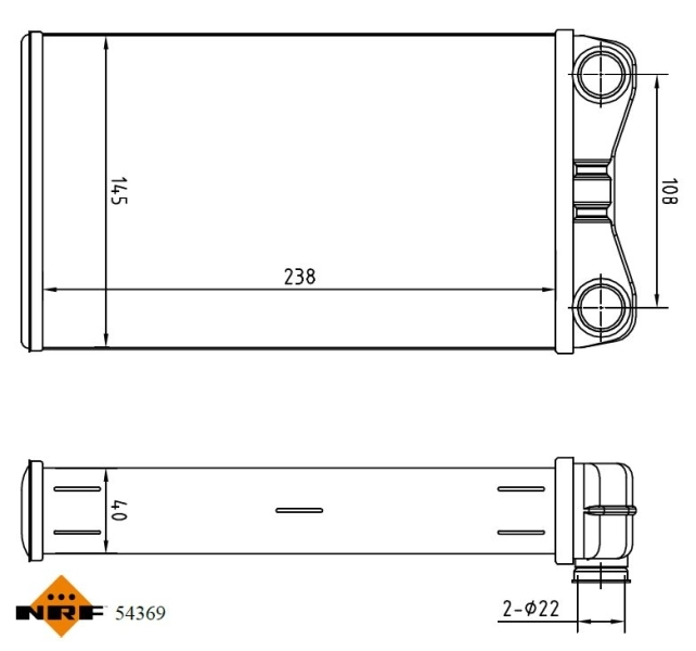 Heat Exchanger, interior heating EASY FIT 54369