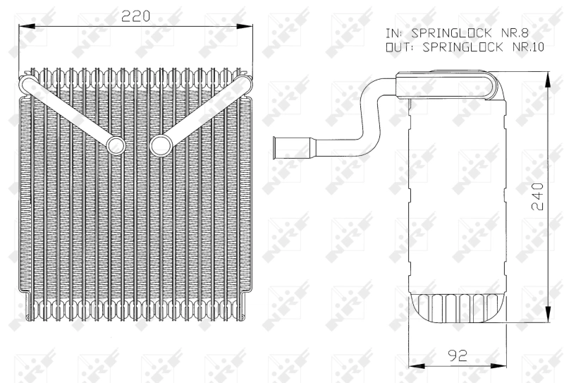 Evaporator, air conditioning EASY FIT 36043