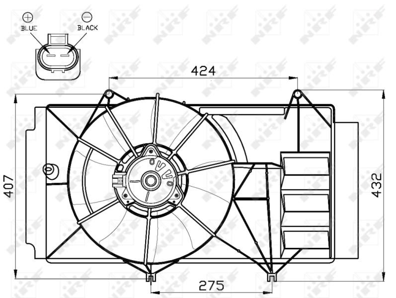 Fan, engine cooling 47525