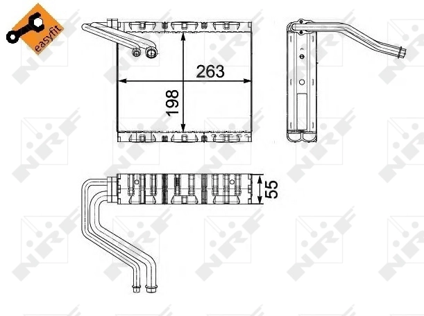 Evaporator, air conditioning EASY FIT 36142