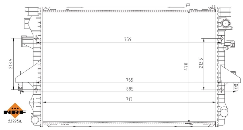 Radiator, engine cooling Economy Class 53795A