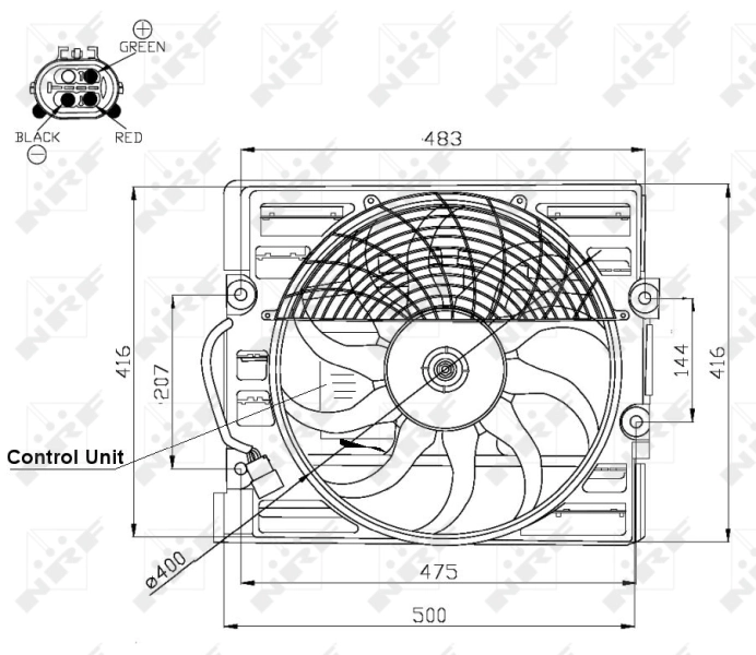 NRF 47481 Fan, engine cooling