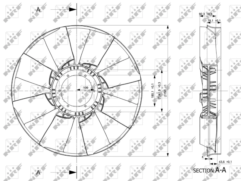 Fan Wheel, engine cooling 49801