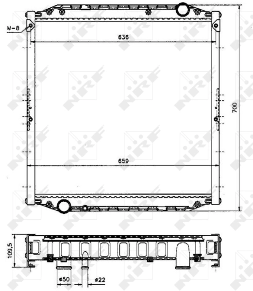 Radiator, engine cooling 51569A