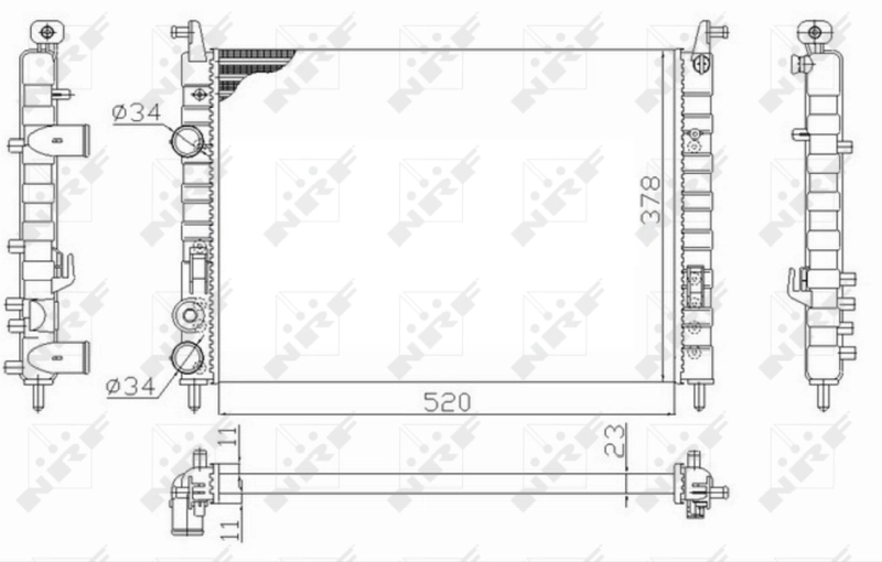 NRF 58726 Radiator, engine cooling