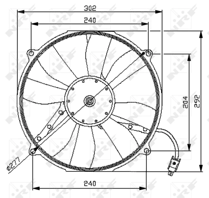 Fan, engine cooling 47046