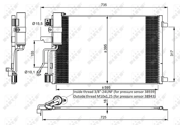 Condenser, air conditioning EASY FIT 35975