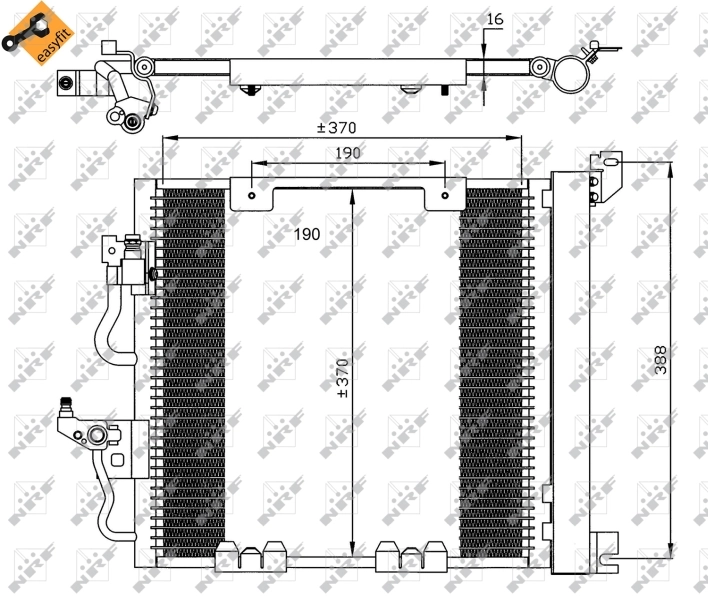 Condenser, air conditioning EASY FIT 35598
