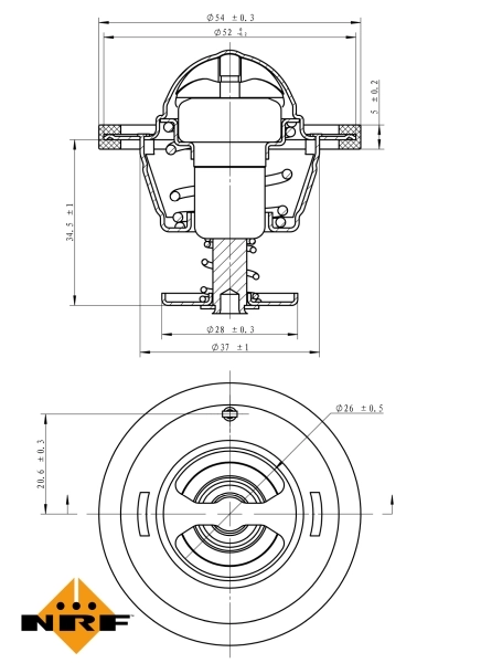 Thermostat, Kühlmittel EASY FIT 725126