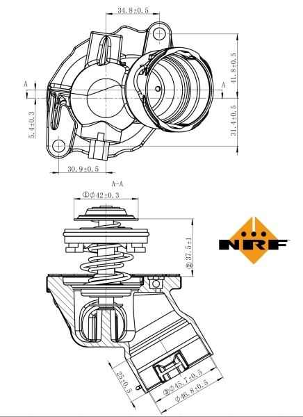 Thermostat, Kühlmittel EASY FIT 725032