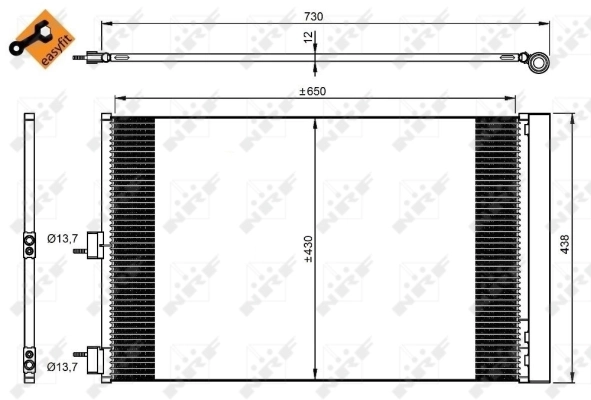 Condenser, air conditioning EASY FIT 350206