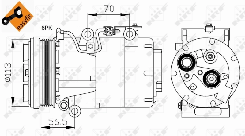 Compressor, air conditioning EASY FIT 32722