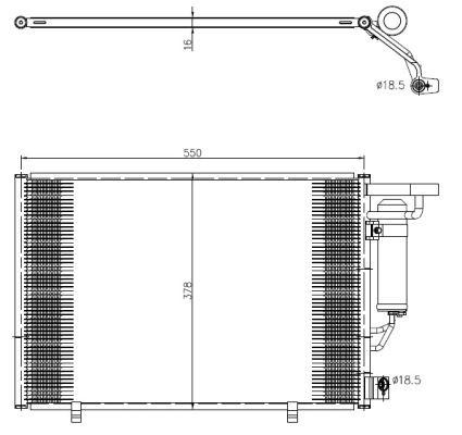 Condenser, air conditioning EASY FIT 350456