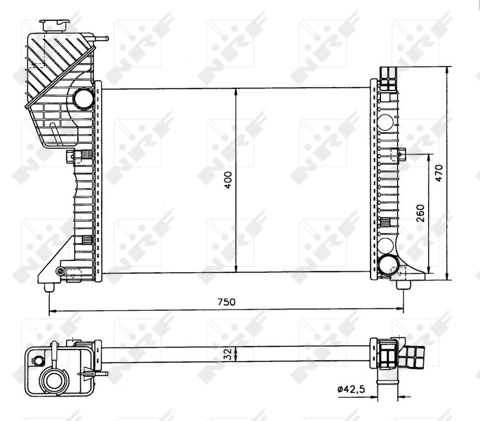 Radiator, engine cooling EASY FIT 50559