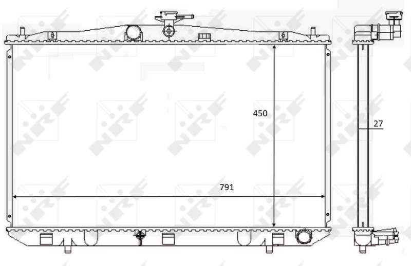 Radiator, engine cooling 59081