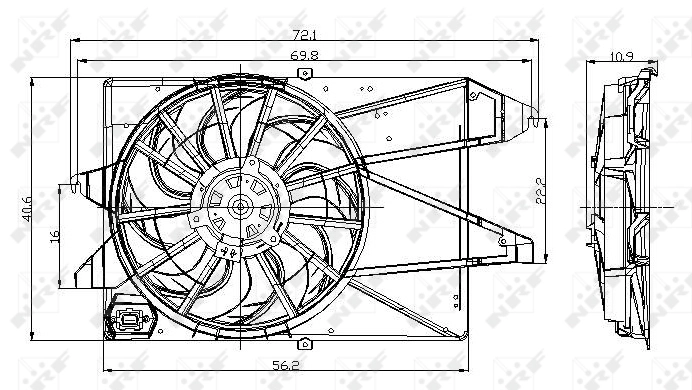 Fan, engine cooling 47005