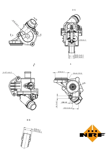 Thermostat, coolant EASY FIT 725028