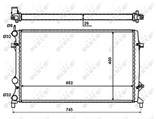 Radiator, engine cooling 59057