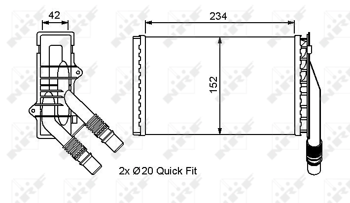 NRF 53554 Heat Exchanger, interior heating