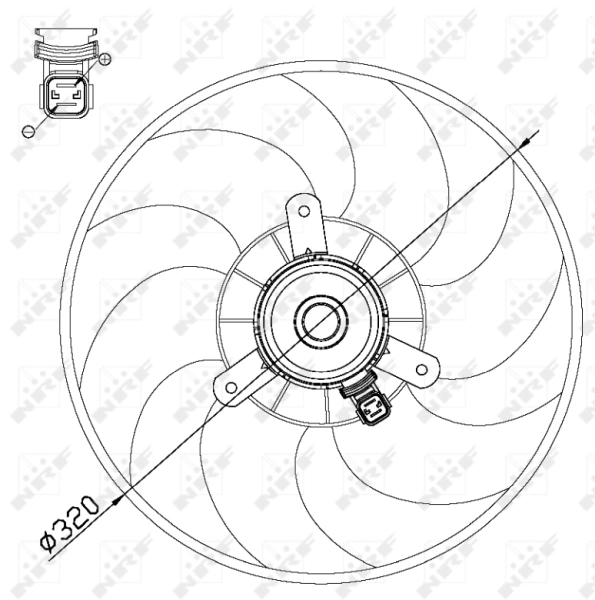 Fan, engine cooling 47514