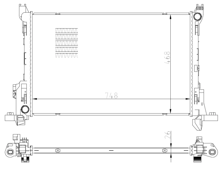 Radiator, engine cooling 59295