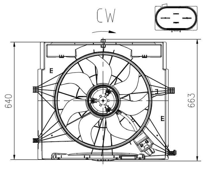 Fan, engine cooling 47920
