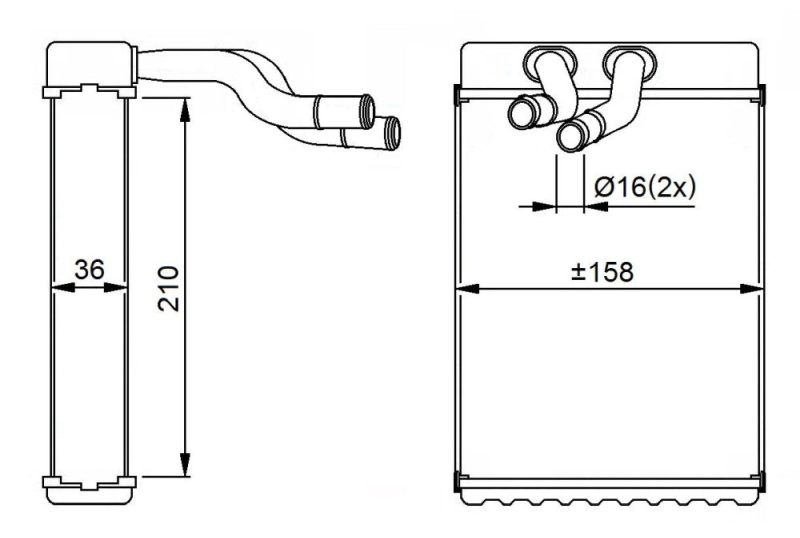 Heat Exchanger, interior heating EASY FIT 54289