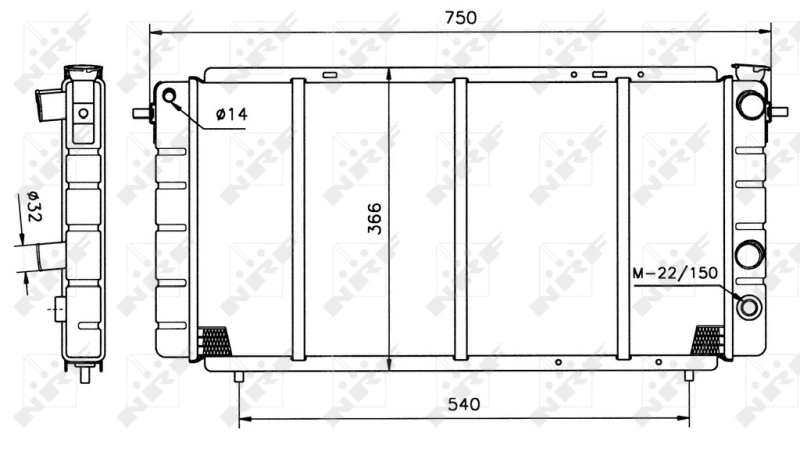 NRF 507333 Radiator, engine cooling