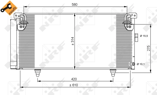 Condenser, air conditioning EASY FIT 35868