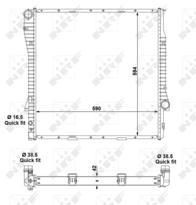 Radiator, engine cooling 55328
