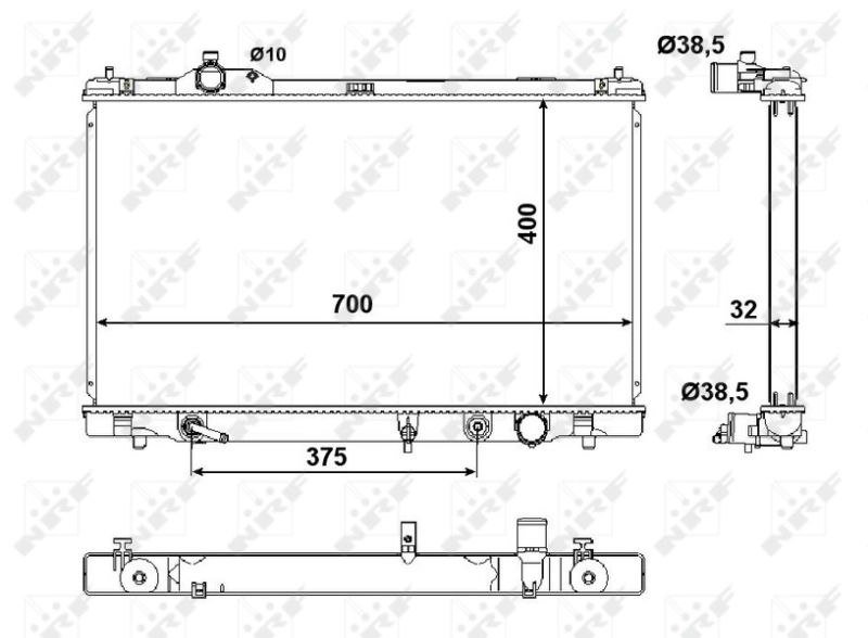 Radiator, engine cooling 50137