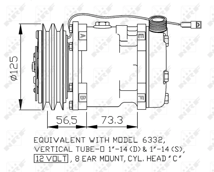 NRF 32802 Compressor, air conditioning