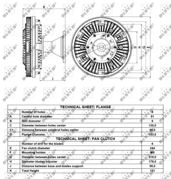 NRF 49098 Clutch, radiator fan