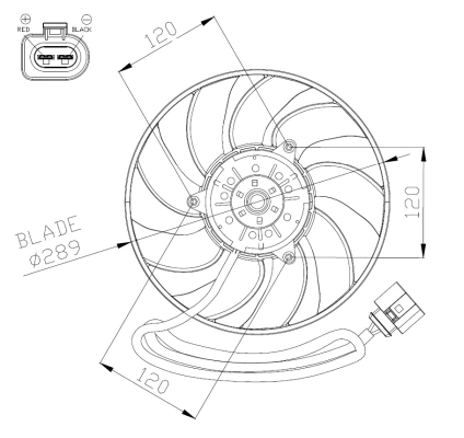 Fan, engine cooling 47946