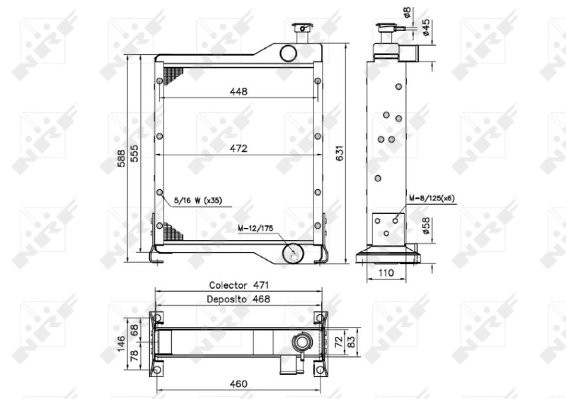 NRF 52255 Radiator, engine cooling