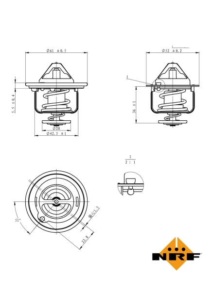 Thermostat, coolant EASY FIT 725143