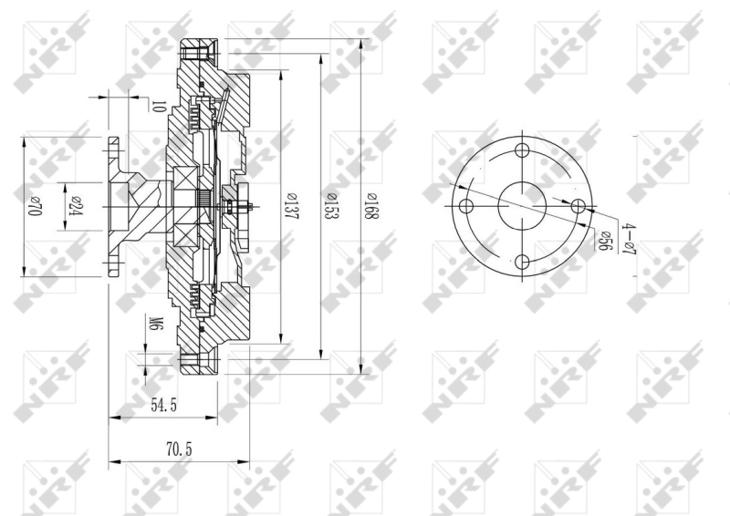 NRF 49608 Clutch, radiator fan