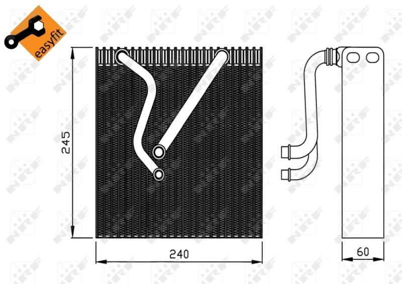 Evaporator, air conditioning EASY FIT 36109
