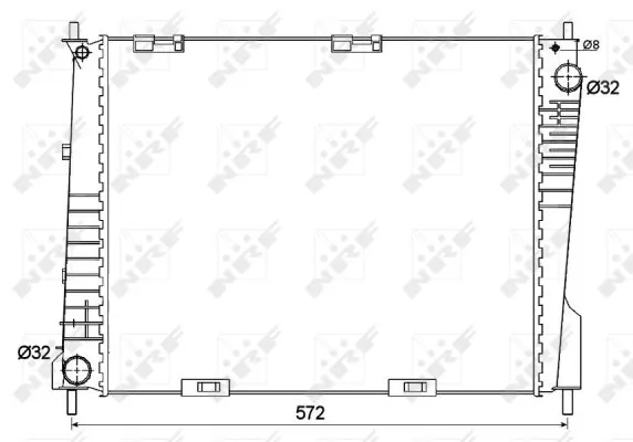 Radiator, engine cooling 53125