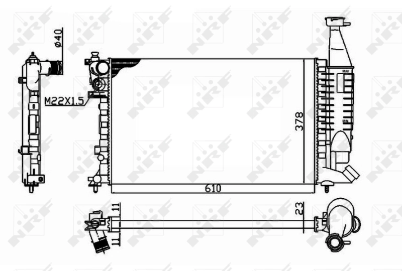 Radiator, engine cooling 54677