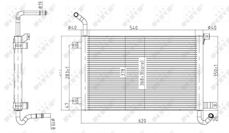 Radiator, engine cooling 50145