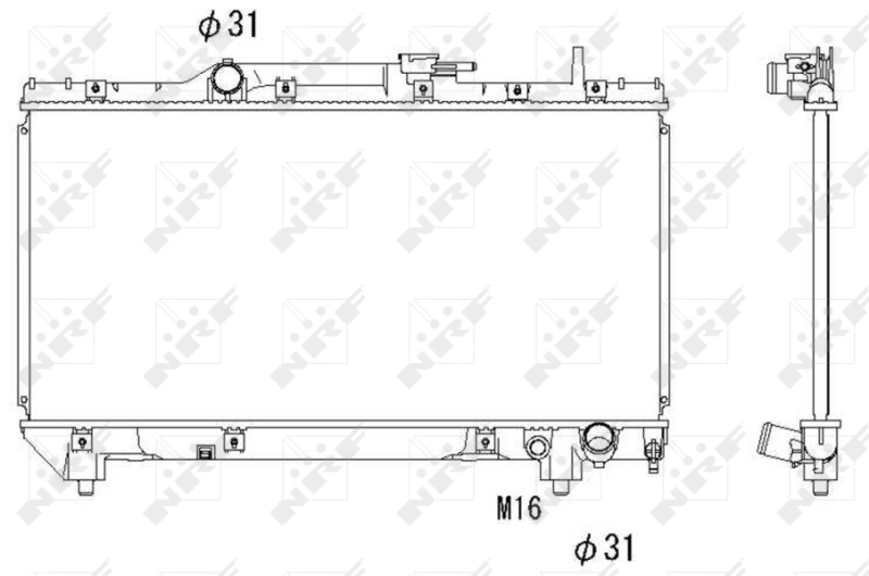 Radiator, engine cooling 517590
