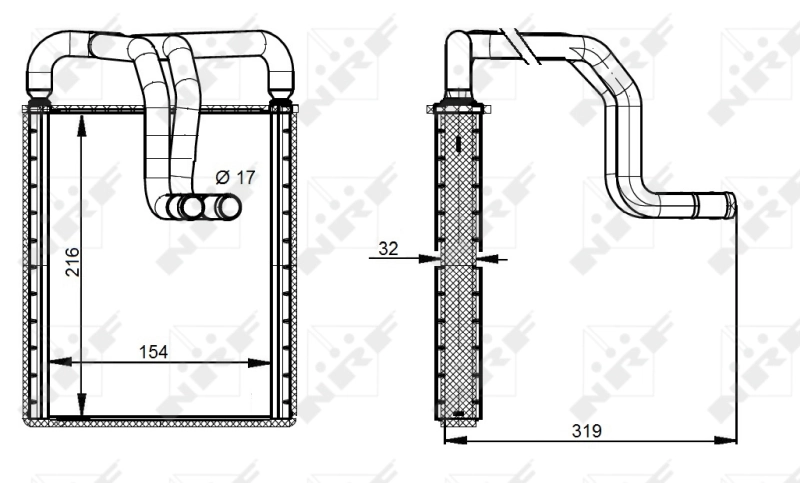 Heat Exchanger, interior heating 54335