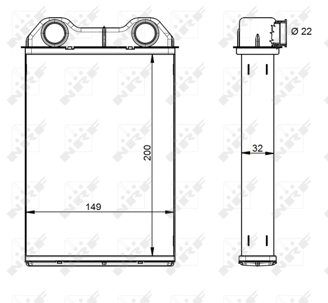 NRF 54341 Heat Exchanger, interior heating
