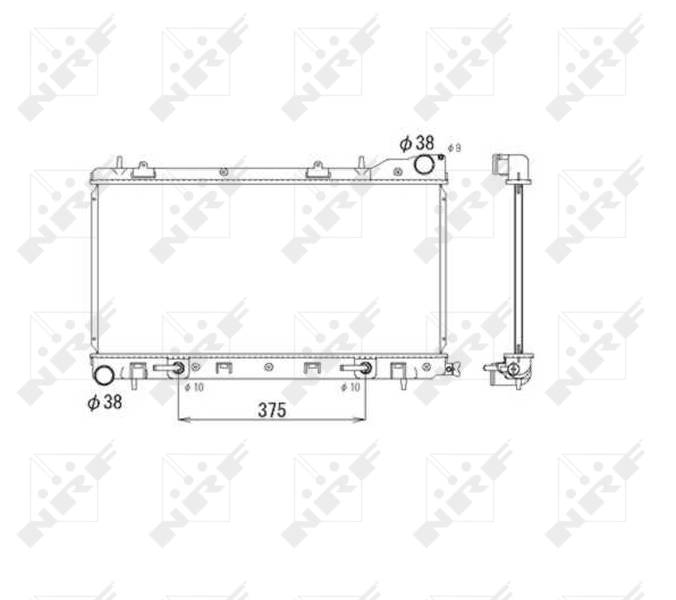 Radiator, engine cooling 53596