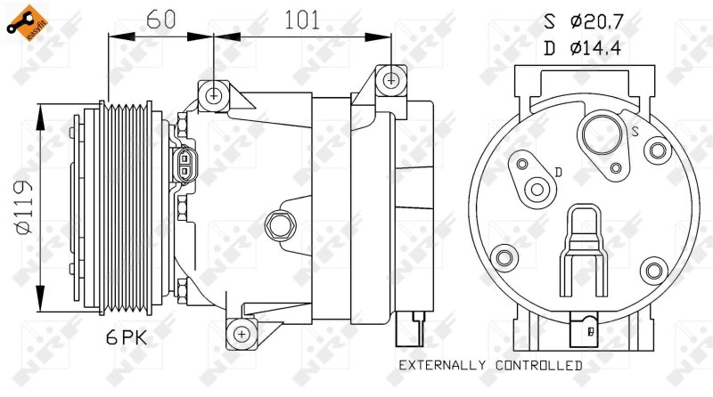 Компрессор, кондиционер EASY FIT 32101