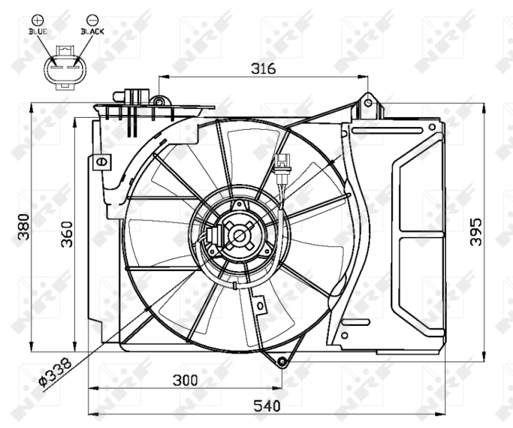 Fan, engine cooling 47055