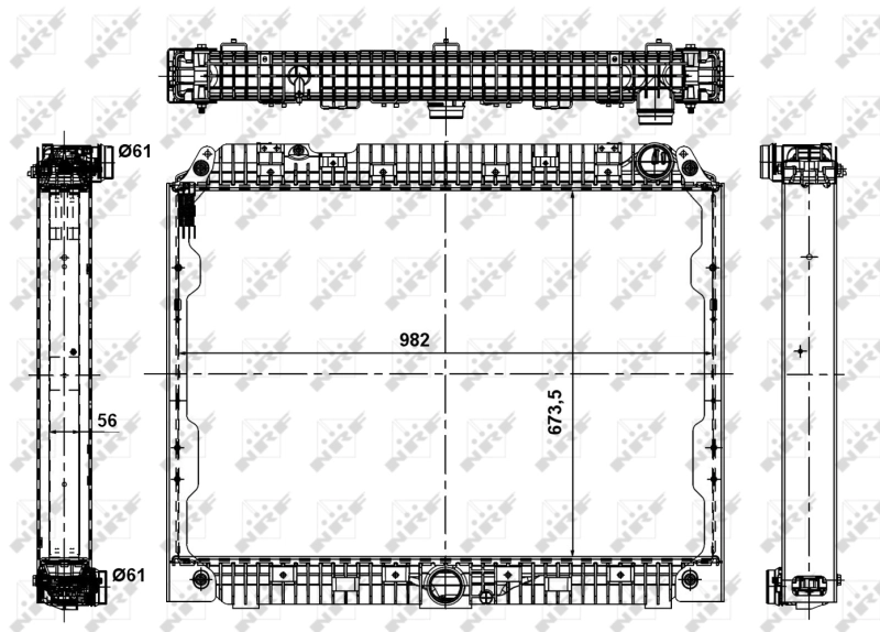 Radiator, engine cooling 56071
