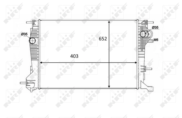 Radiator, engine cooling 58488