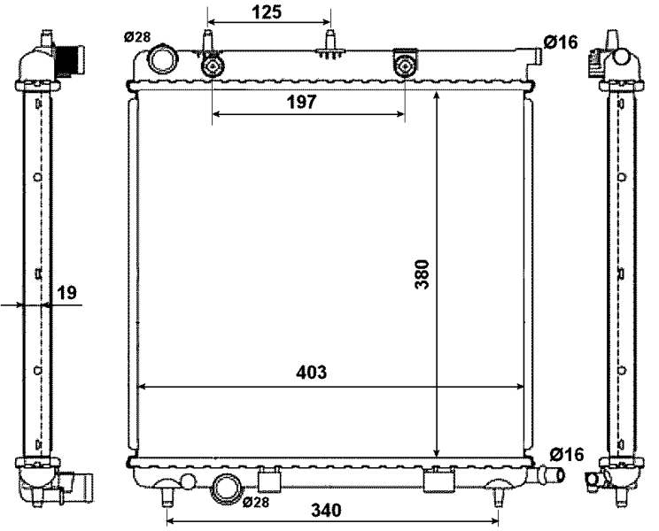 Radiator, engine cooling 50430